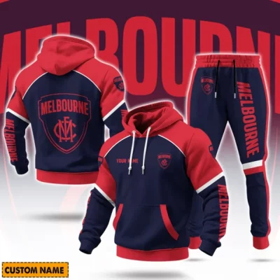 Melbourne Football Club AFL Sweatpants Hoodie Set Custom Name For Footy Fans