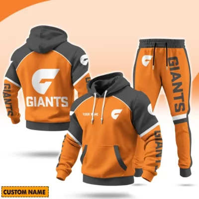 Greater Western Sydney Giants Football Club AFL Sweatpants Hoodie Set Custom Name For Footy Fans