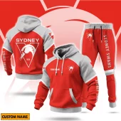 Sydney Swans Football Club AFL Sweatpants Hoodie Set Custom Name For Footy Fans