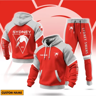 Sydney Swans Football Club AFL Sweatpants Hoodie Set Custom Name For Footy Fans