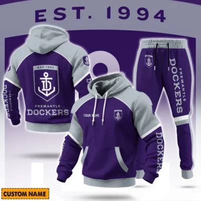 Fremantle Football Club AFL Sweatpants Hoodie Set Custom Name For Footy Fans