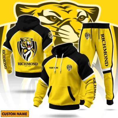 Richmond Football Club AFL Sweatpants Hoodie Set Custom Name For Footy Fans