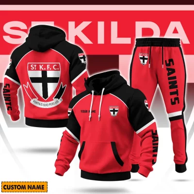 St Kilda Football Club AFL Sweatpants Hoodie Set Custom Name For Footy Fans