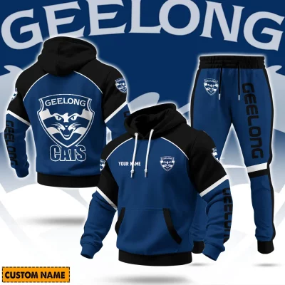Geelong Football Club AFL Sweatpants Hoodie Set Custom Name For Footy Fans