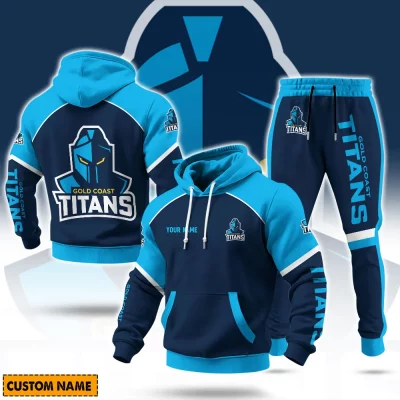Gold Coast Titans NRL Casual Hoodie Set Custom Name For Fans