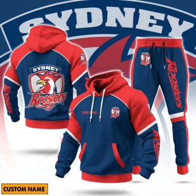 Sydney Roosters NRL Casual Hoodie Set Custom Name For Fans