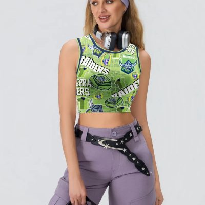 NRL Canberra Raiders Sport Bra Gift for Her, High Impact Yoga Running Gym Bra