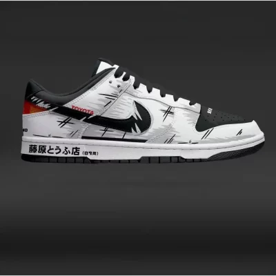 Takumi Fujiwara Trueno AE86 Initial D Limited Air Jordan 1 Low - CarRacing shoes