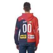 Afl 2 Teams Melbourne Demons Sydney Swans Custom Name Number 2025 Half Guernsey Pullover Hoodie Back.jpg - demo10