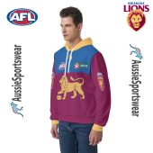 Afl Brisbane Lions Custom Name Number 2024 Home Guernsey Pullover Hoodie Left Side 1.jpg - demo10