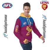 Afl Brisbane Lions Custom Name Number 2024 Home Guernsey Pullover Hoodie Right Side 1.jpg - demo10