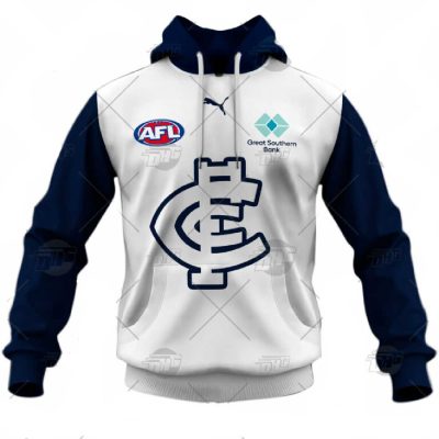 AFL Carlton Blues Custom Name Number 2022 Clash Guernsey Pullover Hoodie