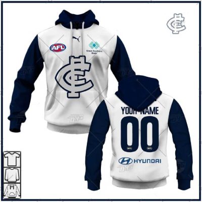 AFL Carlton Blues Custom Name Number 2022 Clash Guernsey Pullover Hoodie