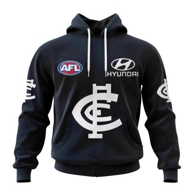 AFL Carlton Blues Custom Name Number 2023 Home Guernsey Pullover Hoodie