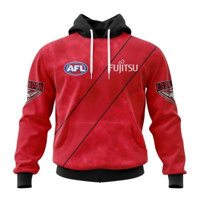 AFL Essendon Bombers Custom Name Number 2023 Clash Guernsey Pullover Hoodie