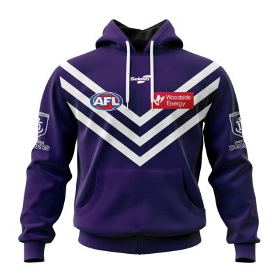 AFL Fremantle Dockers Custom Name Number 2023 Home Guernsey Pullover Hoodie