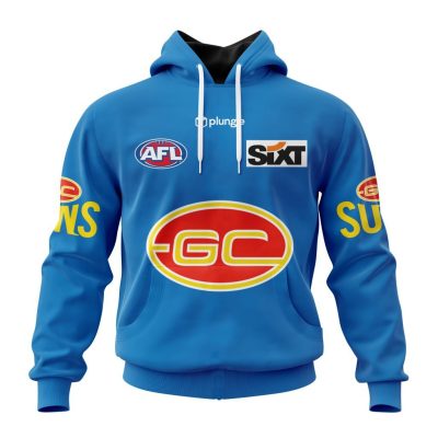 AFL Gold Coast Suns Custom Name Number 2023 Clash Guernsey Pullover Hoodie