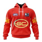 Afl Gold Coast Suns Custom Name Number 2023 Home Guernsey Pullover Hoodie Front.jpg - demo10