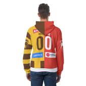 Afl Hawthorn Hawks Sydney Swans Custom Name Number Half Guernsey 2025 Pullover Hoodie Back.jpg - demo10