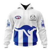 Afl North Melbourne Kangaroos Custom Name Number 2023 Away Guernsey Pullover Hoodie Front.jpg - demo10