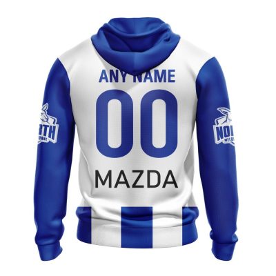 AFL North Melbourne Kangaroos Custom Name Number 2023 Home Guernsey Pullover Hoodie