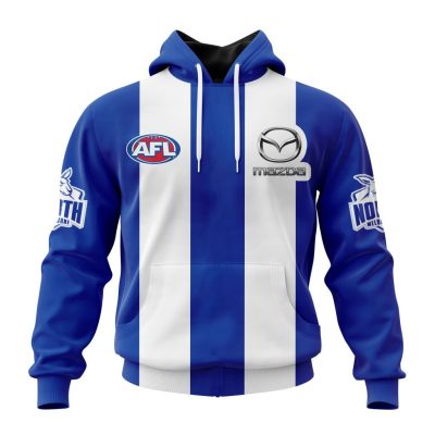 AFL North Melbourne Kangaroos Custom Name Number 2023 Home Guernsey Pullover Hoodie