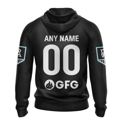 AFL Port Adelaide Custom Name Number 2023 Home Guernsey Pullover Hoodie