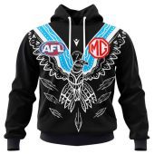Afl Port Adelaide Custom Name Number 2023 Indigenous Guernsey Pullover Hoodie Front.jpg - demo10