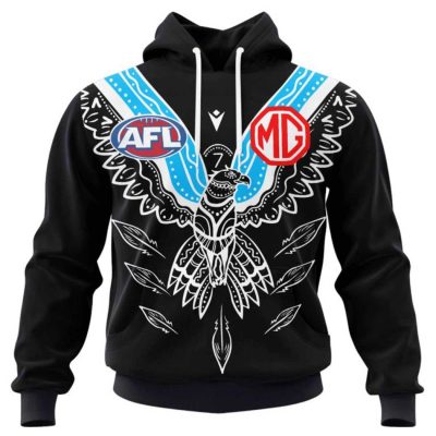 AFL Port Adelaide Custom Name Number 2023 Indigenous Guernsey Pullover Hoodie