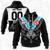 Afl Port Adelaide Custom Name Number 2023 Indigenous Guernsey Pullover Hoodie Front Back.jpg - demo10