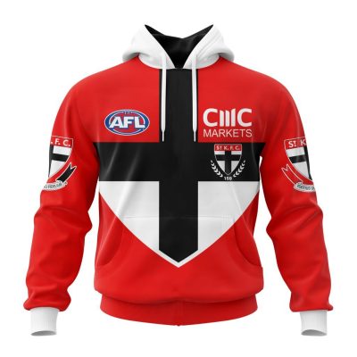 AFL St Kilda Saints Custom Name Number 2023 Clash Guernsey Pullover Hoodie