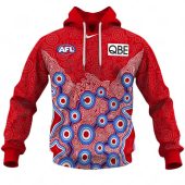 Afl Sydney Swans Custom Name Number 2022 Indigenous Guernsey Pullover Hoodie Front.jpg - demo10