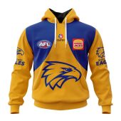 Afl West Coast Eagles Custom Name Number 2023 Clash Guernsey Pullover Hoodie Front.jpg - demo10