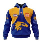 Afl West Coast Eagles Custom Name Number 2023 Home Guernsey Pullover Hoodie Front.jpg - demo10
