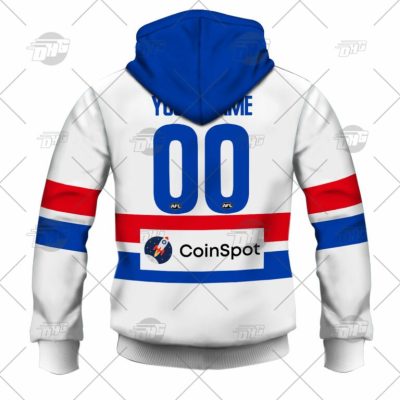 AFL Western Bulldogs Custom Name Number 2022 Clash Guernsey Pullover Hoodie
