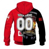 Afl Sydney Swans Acdc Mix Custom Name Number 2023 Home Guernsey Pullover Hoodie Back.jpg - demo10