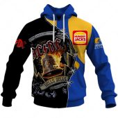 Afl West Coast Eagles Acdc Mix Custom Name Number 2023 Home Guernsey Pullover Hoodie Front.jpg - demo10