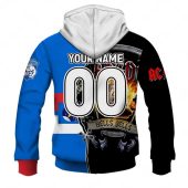 Afl Western Bulldogs Acdc Mix Custom Name Number 2023 Home Guernsey Pullover Hoodie Back.jpg - demo10