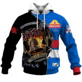 Afl Western Bulldogs Acdc Mix Custom Name Number 2023 Home Guernsey Pullover Hoodie Front.jpg - demo10