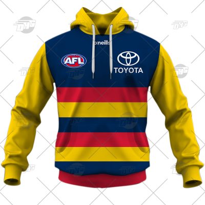 AFL Adelaide Crows Custom Name Number 2022 Home Guernsey Pullover Hoodie