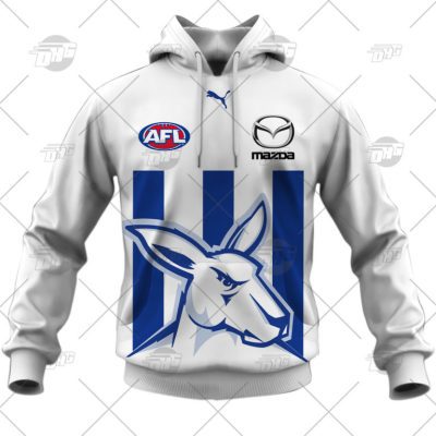 AFL North Melbourne Kangaroos Custom Name Number 2022 Clash Guernsey Pullover Hoodie