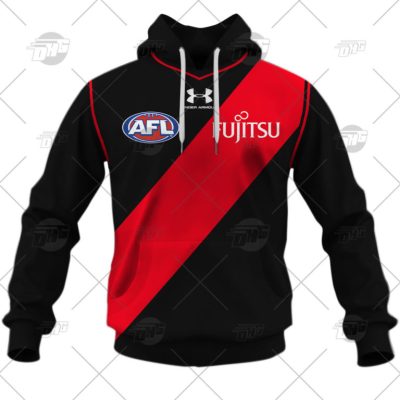 AFL Essendon Bombers Custom Name Number 2022 Home Guernsey Pullover Hoodie