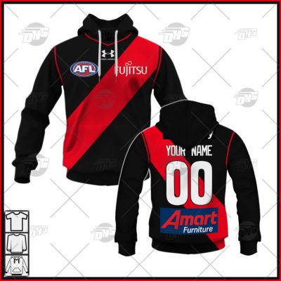AFL Essendon Bombers Custom Name Number 2022 Home Guernsey Pullover Hoodie