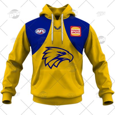 AFL West Coast Eagles Custom Name Number 2022 Clash Guernsey Pullover Hoodie