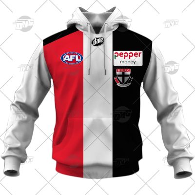 AFL St Kilda Saints Custom Name Number 2022 Home Guernsey Pullover Hoodie