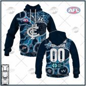 AFL Carlton Blues Custom Name Number 2022 Indigenous Guernsey Pullover Hoodie