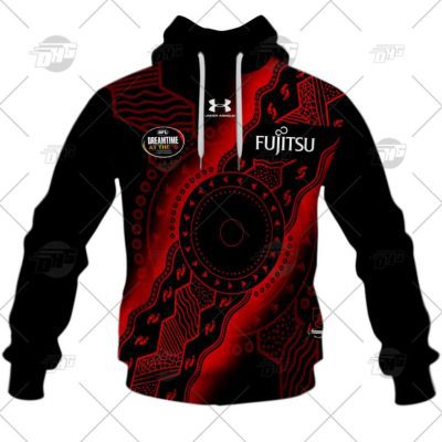 AFL Essendon Bombers Custom Name Number 2022 Indigenous Guernsey Pullover Hoodie