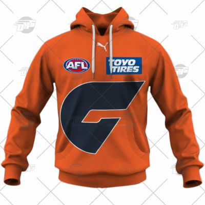 AFL Greater Western Sydney Giants Custom Name Number 2022 Away Guernsey Pullover Hoodie