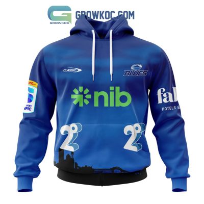 Auckland Blues Personalized 2024 Home Super Rugby Fan Hoodie Shirts