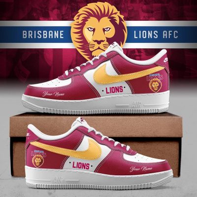 Brisbane Lions AFL Custom Name Air Force Shoes for fans